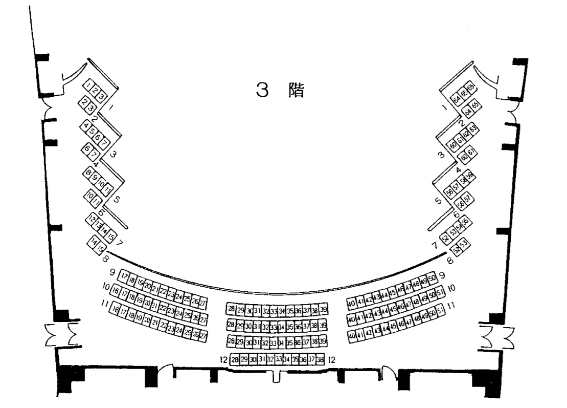 千葉県文化会館大ホール(3F)座席表